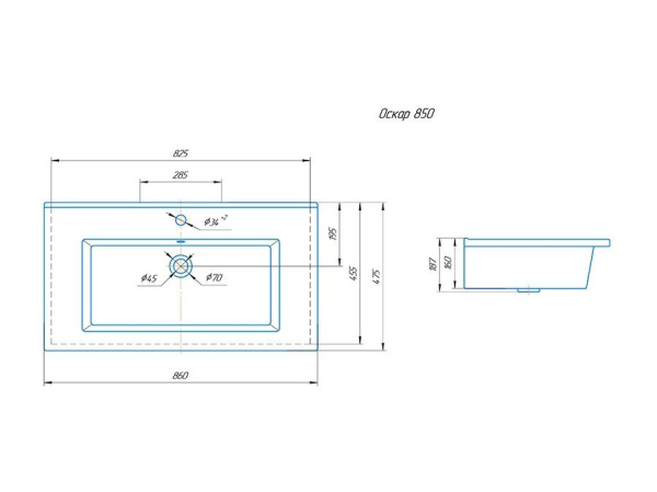 Раковина Kirovit ОСКАР-85